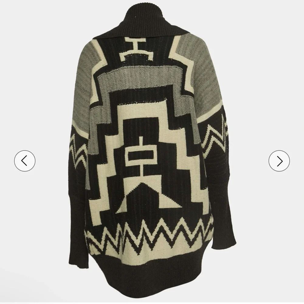 New Ralph Lauren Geometric Patterned Black and Gray Sweater XL - Picture 5 of 5